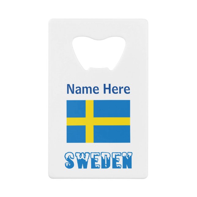 Sweden and Swedish Flag Personalised  (Front)