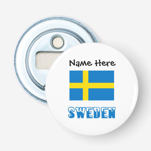 Sweden and Swedish Flag Personalised Bottle Opener