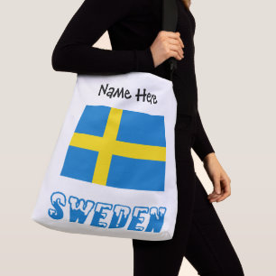 Sweden and Swedish Flag Personalised Crossbody Bag