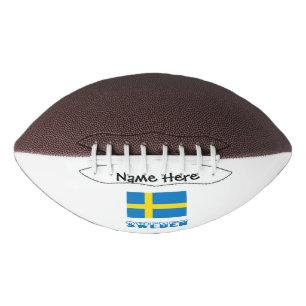 Sweden and Swedish Flag with Your Name Football