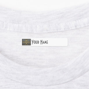 Sweden Art Deco Flag Custom Iron-On Name Label