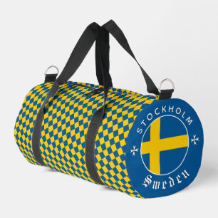 Sweden Bag, gym, travel bag, Swedish Flag Duffle Bag