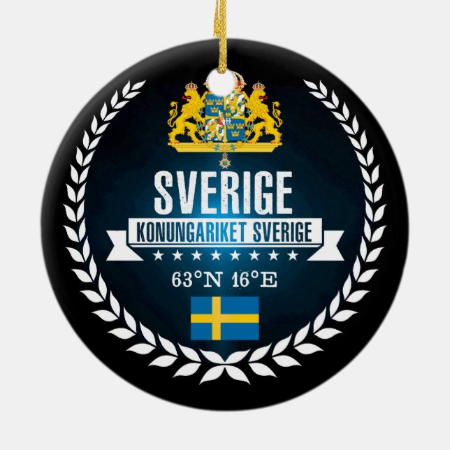 Sweden Ceramic Ornament (Back)