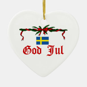 Sweden Christmas Ceramic Ornament