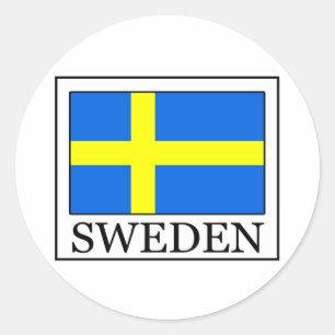 Sweden Classic Round Sticker