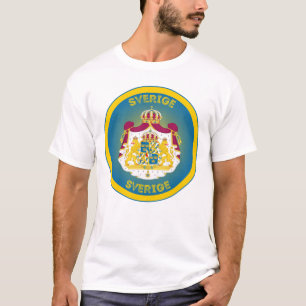 Sweden Coat of Arms Circle Shape T-Shirt