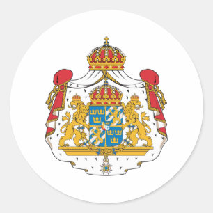 Sweden Coat Of Arms Classic Round Sticker