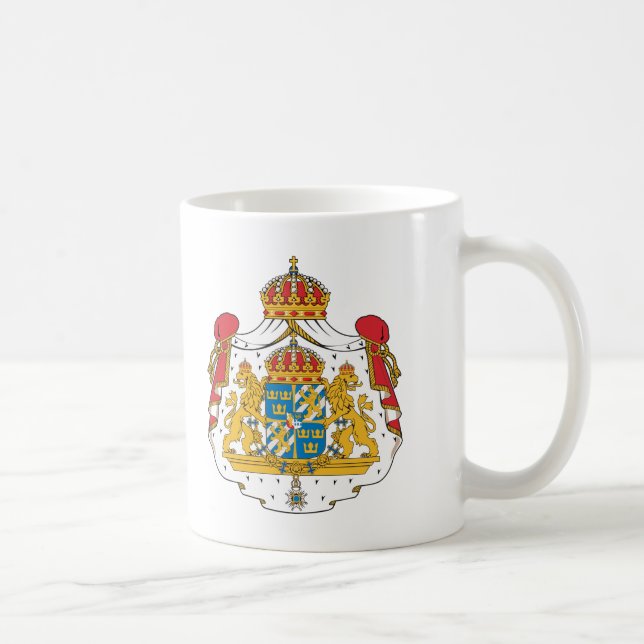 Sweden Coat Of Arms Coffee Mug (Right)