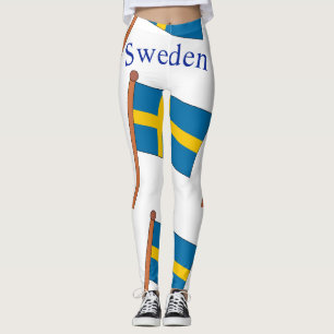 Sweden Country Flag Thunder_Cove Leggings