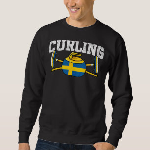 Sweden Curling Broom Winter Ice Sports Swedish Fla Sweatshirt