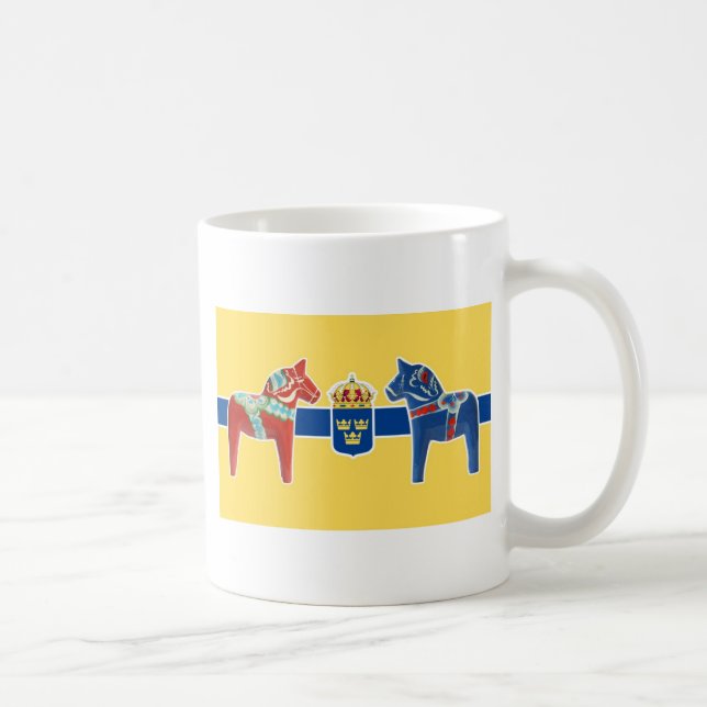 Sweden Dala Coat of Arms Coffee Mug (Right)
