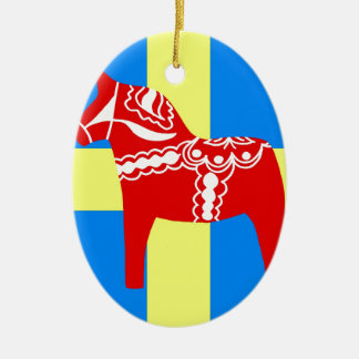 Sweden Dala Horse Ceramic Tree Decoration