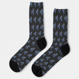 Sweden Dala Horse Dalecarlian Swedish Socks