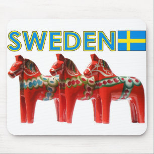 Sweden Dala Horse Mouse Pad