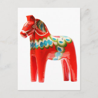 Sweden Dala Horse Postcard