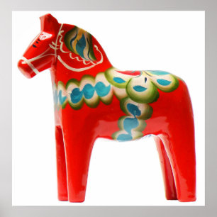 Sweden Dala Horse Poster