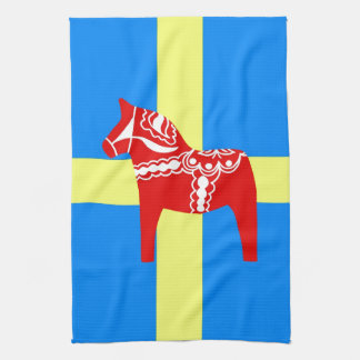 Sweden Dala Horse Tea Towel