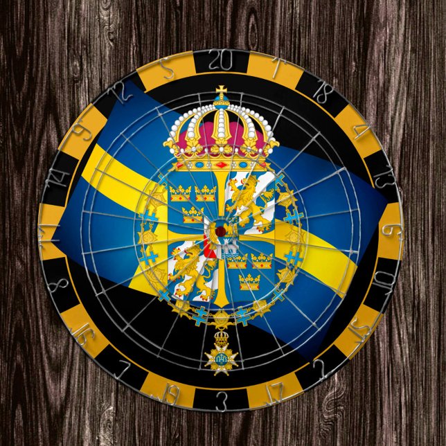 Sweden Dartboard & Swedish Flag darts / game board (Creator Uploaded)