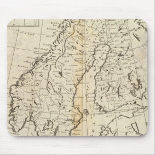 Sweden, Denmark, Norway and Finland Mouse Pad