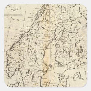 Sweden, Denmark, Norway and Finland Square Sticker