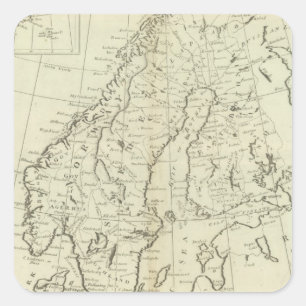 Sweden, Denmark, Norway, and Finland Square Sticker