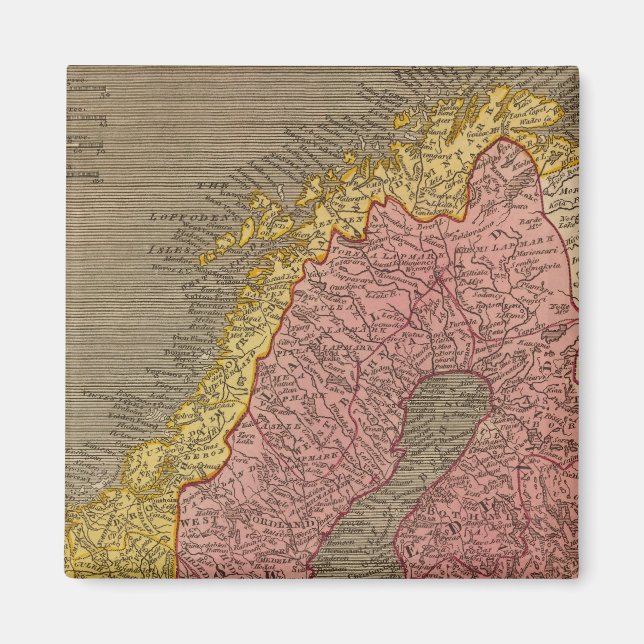 Sweden, Denmark, Norway Magnet (Front)