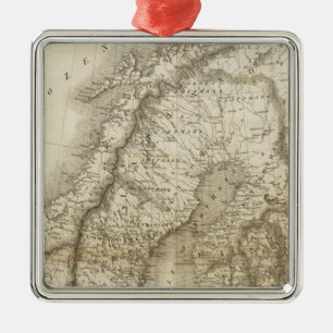Sweden, Denmark, Norway Metal Ornament