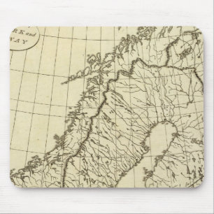 Sweden, Denmark, Norway outline Mouse Pad