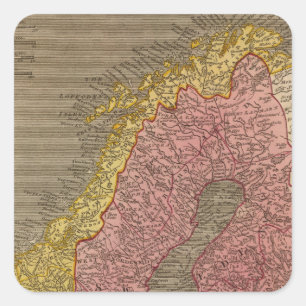 Sweden, Denmark, Norway Square Sticker