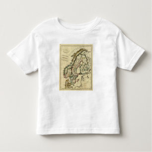 Sweden, Denmark, Norway with boundaries outlined Toddler T-Shirt