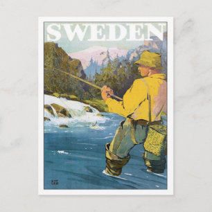 Sweden Fishing Postcard