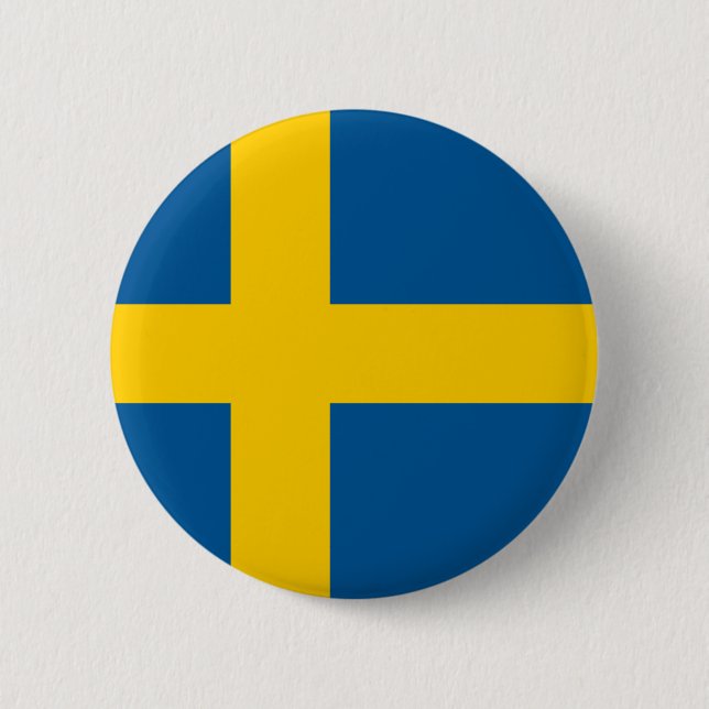 Sweden Flag 6 Cm Round Badge (Front)