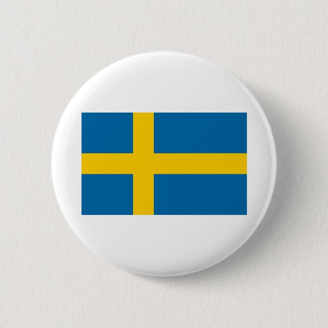 Sweden Flag 6 Cm Round Badge (Front)