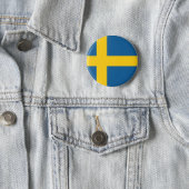 Sweden Flag 6 Cm Round Badge (In Situ)