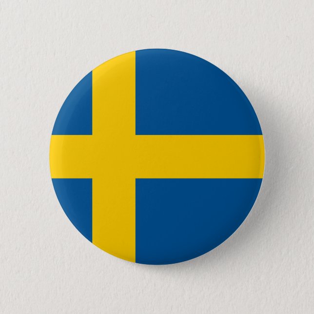 Sweden Flag 6 Cm Round Badge (Front)