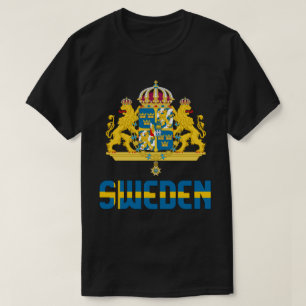 Sweden Flag and Coat Of Arms Patriotic T-Shirt