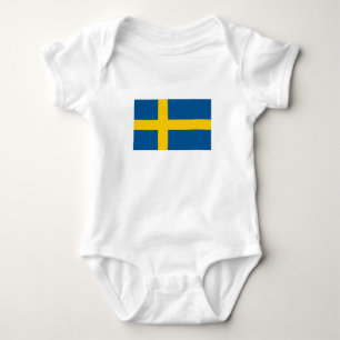Sweden Flag Baby Bodysuit