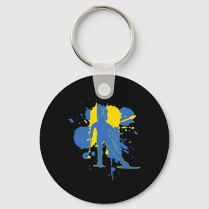 Sweden Flag Biathlonist - Swedish Biathlon 1 Key Ring