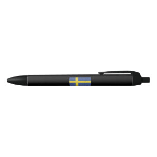 Sweden Flag Black Ink Pen