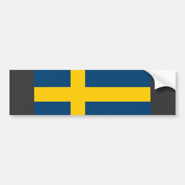 Sweden Flag Bumper Sticker (Front)