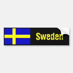 Sweden flag bumper sticker 2