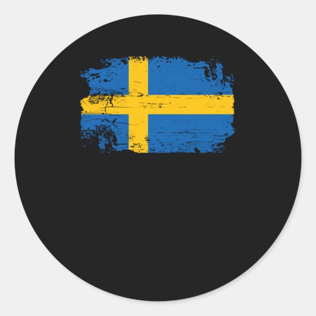 Sweden Flag Classic Round Sticker (Front)