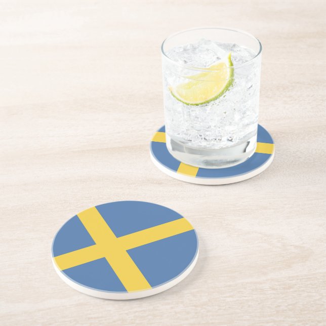 Sweden flag coaster (Side)