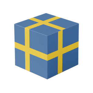 Sweden flag cube