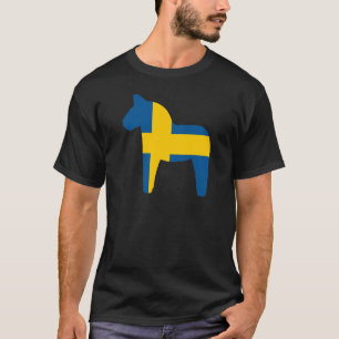 Sweden Flag Dala Horse T-Shirt