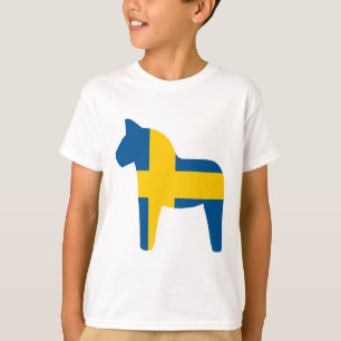 Sweden Flag Dala Horse T-Shirt