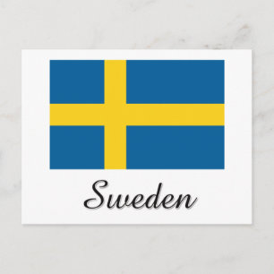 Sweden Flag Design Postcard