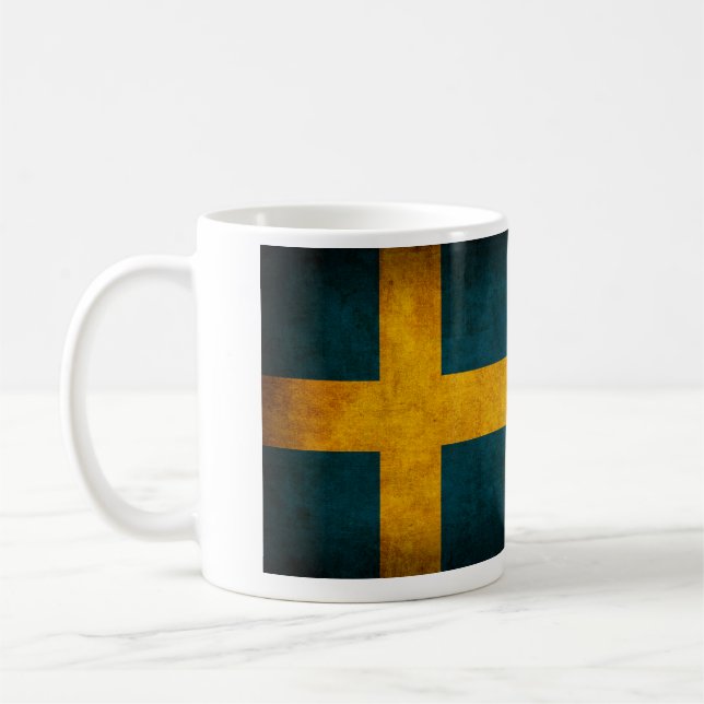 Sweden Flag Distressed Mug (Left)