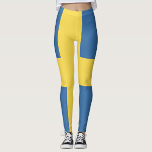 Sweden Flag Emblem Leggings