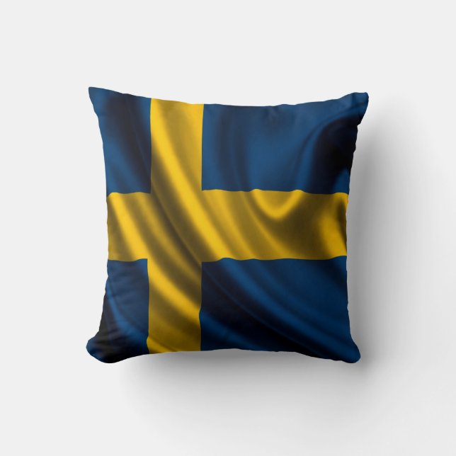 Sweden Flag Fabric Cushion (Front)